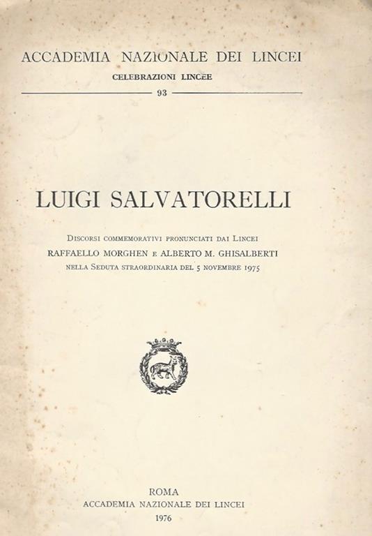 Luigi Salvatorelli - copertina