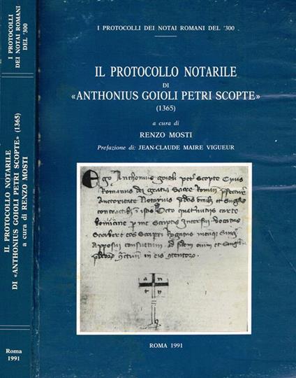Il Protocollo Notarile Di Anthonius Goioli Petri Scopte - copertina