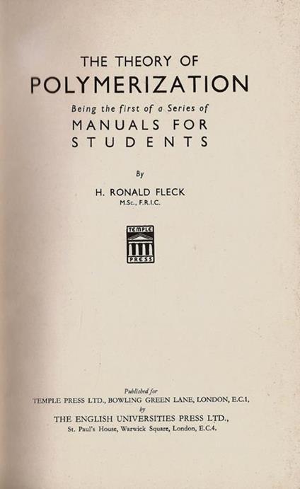 The Theory of Polymerization - copertina