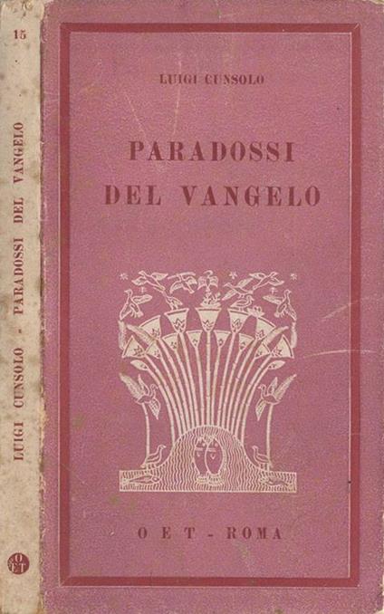 Paradossi del vangelo - Luigi Cunsolo - copertina