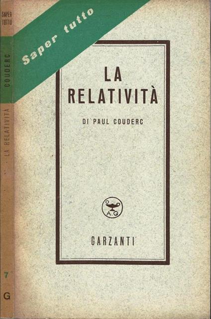 La Relatività - Paul Couderc - copertina