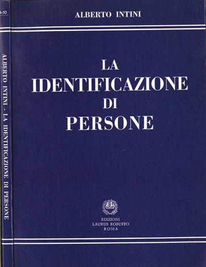 La identificazione di persone - copertina