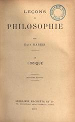 Lecons de philosophie Vol. II Logique