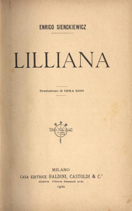 Lilliana - copertina