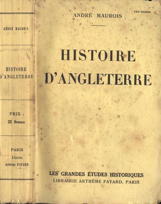 Histoire d' Angleterre - André Maurois - copertina