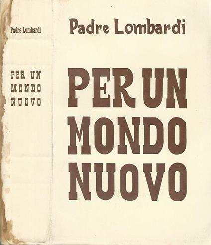 Per un mondo nuovo - Riccardo Lombardi - copertina
