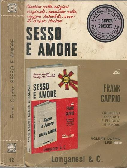 Sesso E Amore - Frank S. Caprio - copertina