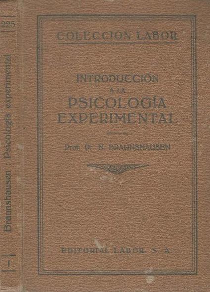 Introduccion A La Psicologia Experimental - copertina