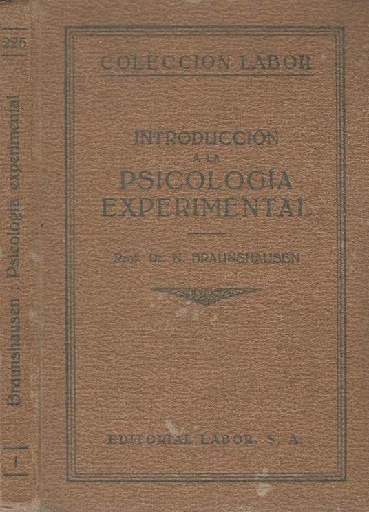 Introduccion A La Psicologia Experimental - copertina