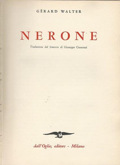 Nerone - Gérard Walter - copertina