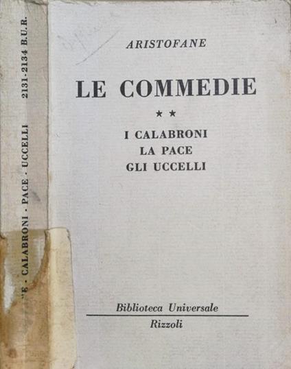 Le Commedie I Calabroni, La Pace, Gli Uccelli - Aristofane - copertina