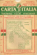 Taranto Foglio 43. Carta D'Italia Del Touring Club Italiano