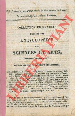 Collection de Manuels formant une Encyclopédie des Sciences et Arts, format in dix-huit,