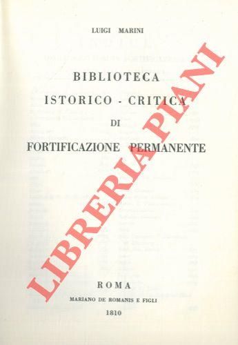 Biblioteca istorico-critica di fortificazione permanente