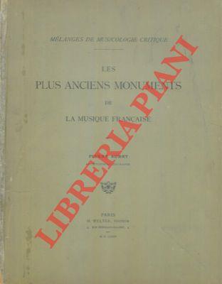 Les plus anciens monuments de la musique française