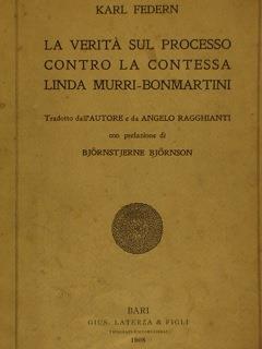 La verità sul processo contro la contessa Linda Murri - Bonmartini - Karl Federn - copertina