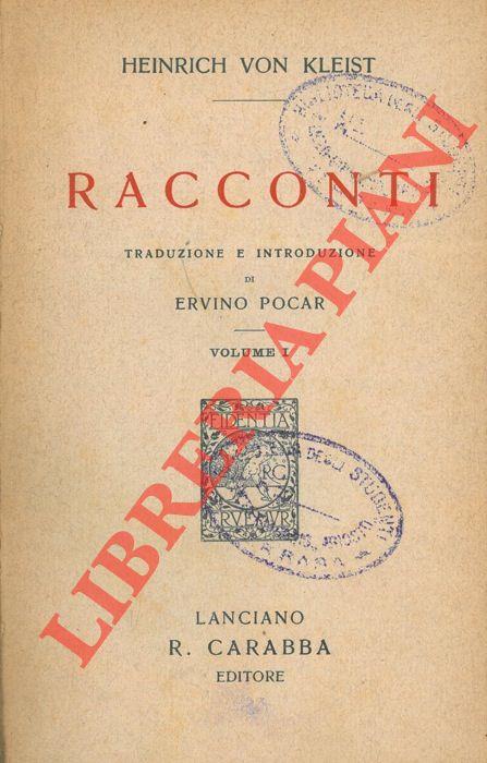 Racconti. Volume I