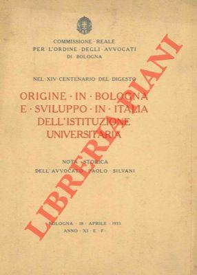 Origine in Bologna e sviluppo in Italia dell'istituzione universitaria