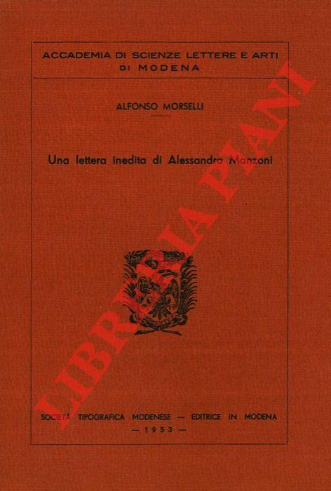 Una lettera inedita di Alessandro Manzoni