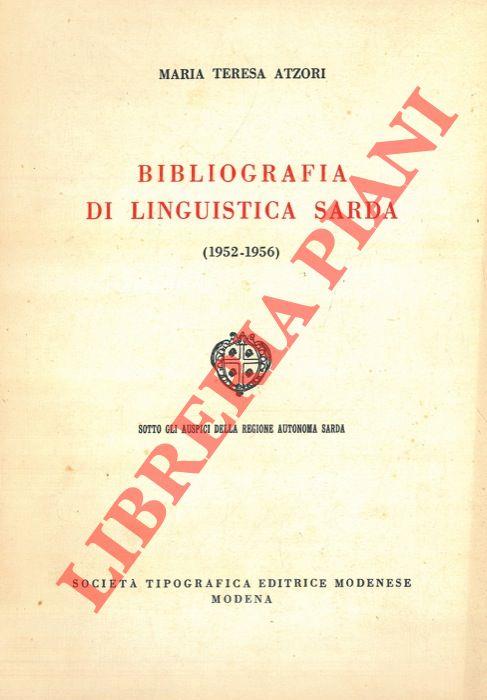 Bibliografia di linguistica sarda (1952-1956)
