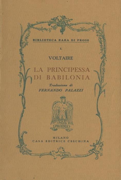 La principessa di Babilonia - Voltaire - copertina