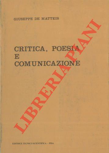 Critica, poesia e comunicazione
