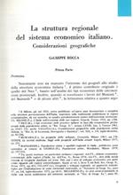 La struttura regionale del sistema economico italiano. Considerazioni geografiche