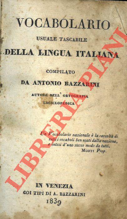 Vocabolario usuale tascabile della lingua italiana
