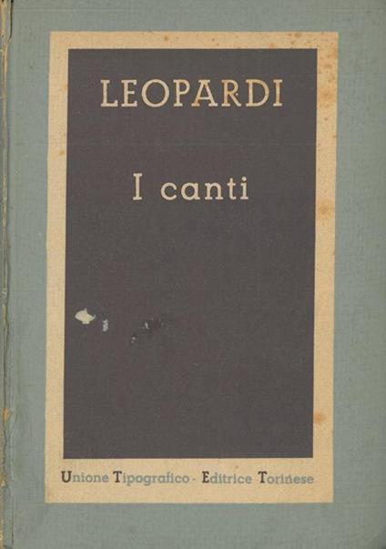 I Canti - Giacomo Leopardi - copertina