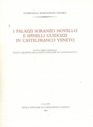 I palazzi Soranzo Novello e Spinelli Guidozzi in Castelfranco Veneto - Giampaolo Bordignon Faverio - copertina