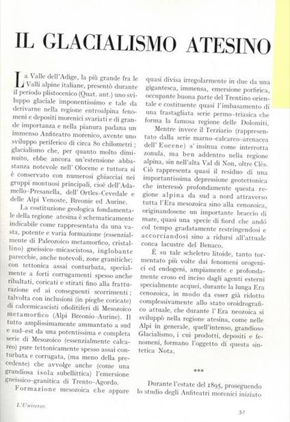 Il glacialismo atesino - Federico Sacco - copertina