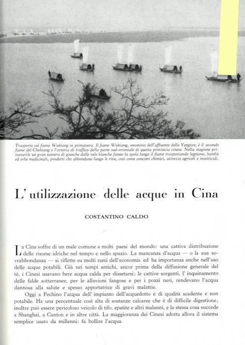 L' utilizzazione delle acque in Cina - Costantino Caldo - copertina