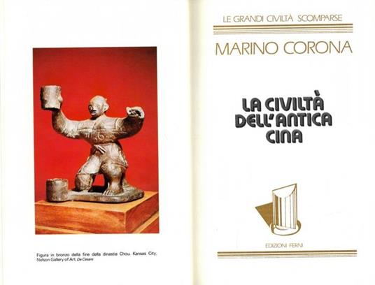 La civiltà delL'antica Cina - Marino Corona - copertina