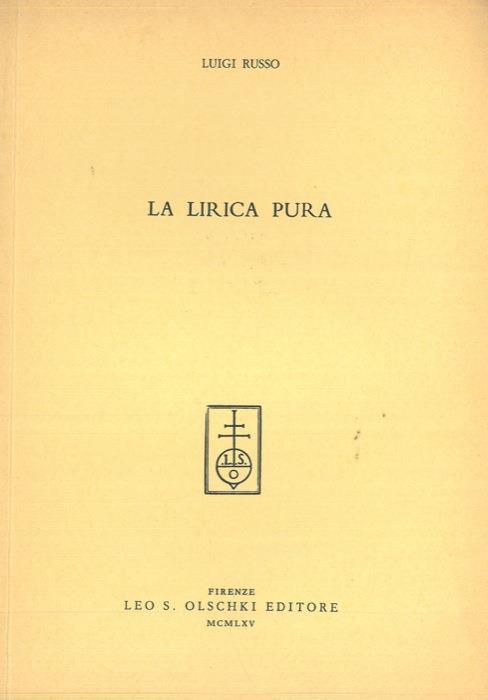 La lirica pura - Luigi Russo - copertina