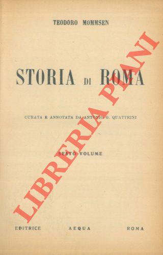 Storia di Roma, curata ed annotata da A.G. Quattrini