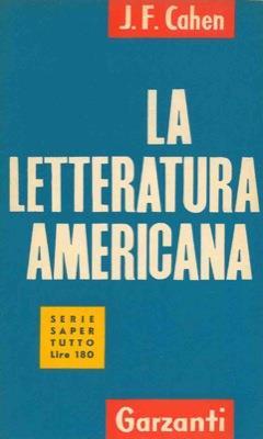 La letteratura americana - Jacques-Fernand Cahen - copertina