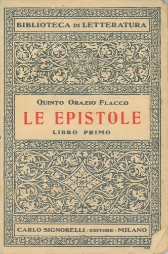 Le epistole. Libro primo - Quinto Orazio Flacco - copertina