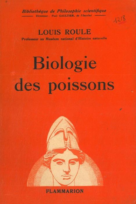 Biologie des poissons - Louis Roule - copertina