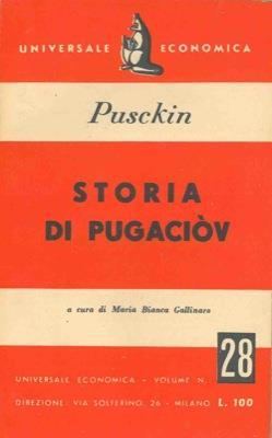 Storia di Pugaciov - Aleksandr Puskin - copertina