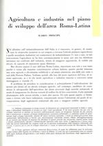 Agricoltura e industria nel piano di sviluppo dell'area Roma - Latina