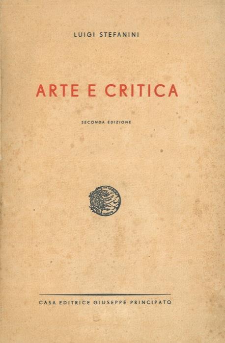 Arte e critica - Luigi Stefanini - copertina