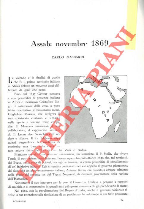 Assab: novembre 1869