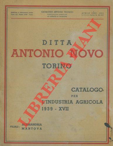 Catalogo per l'industria agricola. 1939-XVII,