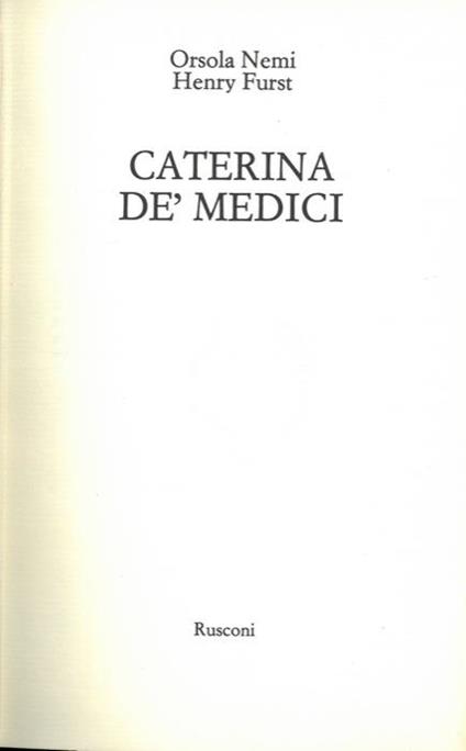 Caterina de' Medici - Orsola Nemi - copertina