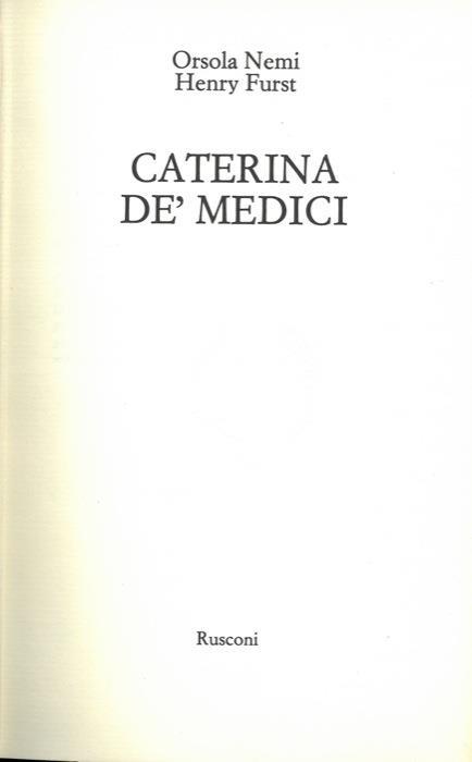 Caterina de' Medici - Orsola Nemi - copertina