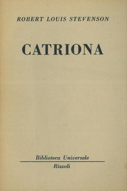 Catriona - Robert Louis Stevenson - copertina