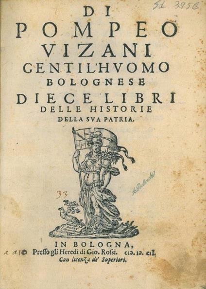 Diece libri delle historie della sua patria - Pompeo Vizani - copertina