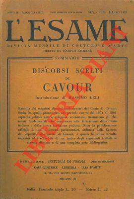 Discorsi scelti di Cavour
