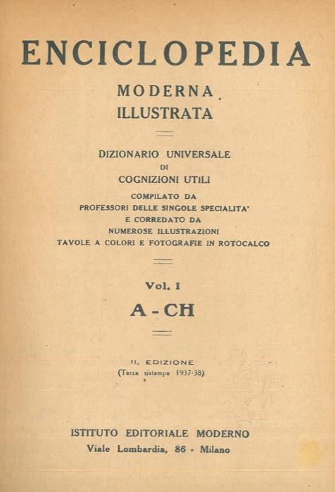 Enciclopedia Moderna Illustrata. Dizionario universale di cognizioni utili - copertina