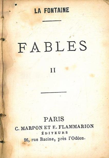 Fables - Jean de La Fontaine - copertina